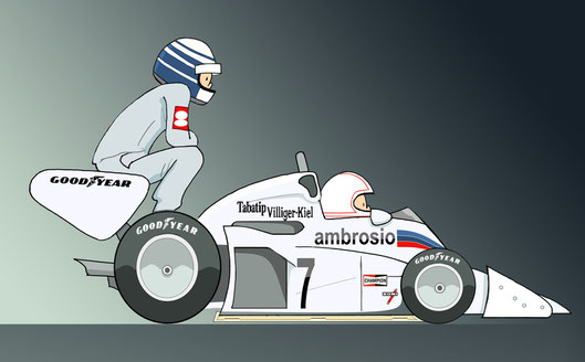 Riccardo Patrese y Alan Jones by Muneta & Cerracín
