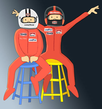 Denis Hulme & Emerson Fittipaldi by Muneta & Cerracín