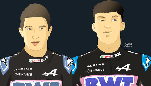 Gasly y Ocon by Muneta & Cerracín