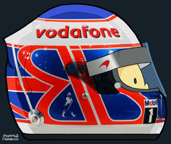 Helmet of Jenson Button by Muneta & Cerracín