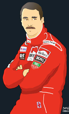 Helmet of Nigel Mansell by Muneta & Cerracín