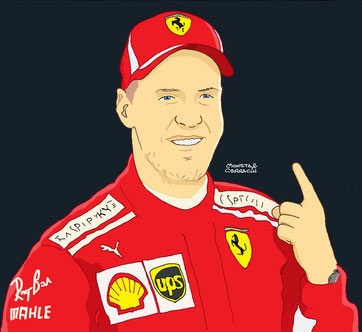 Sebastian Vettel by Muneta & Cerracín