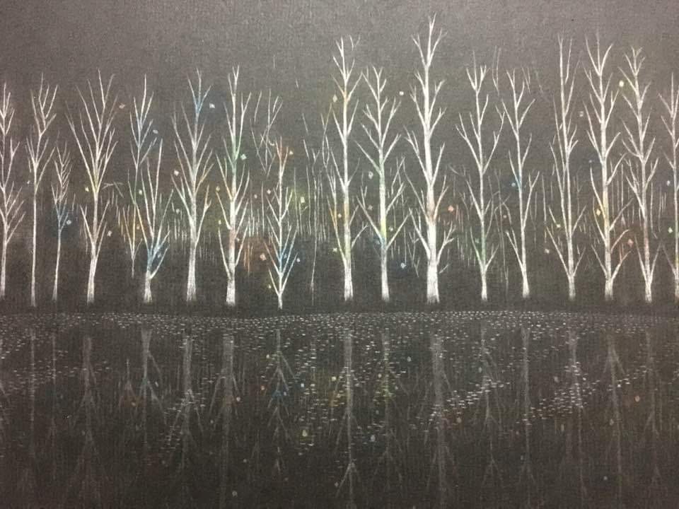 "Jewelry Forests" mezzotint, 150×360, 2019