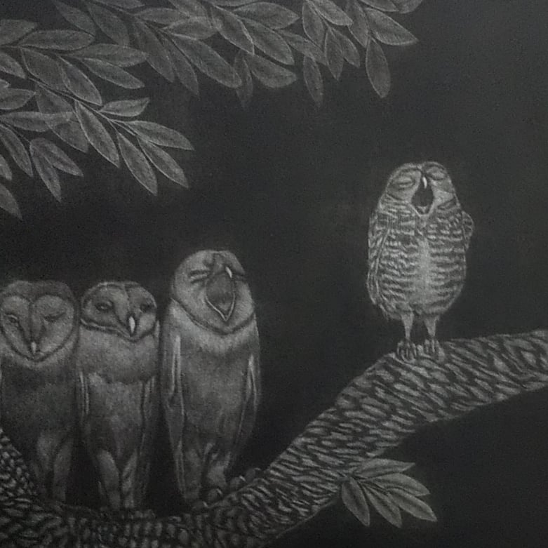 " Doo wop" mezzotint 400×300 2020