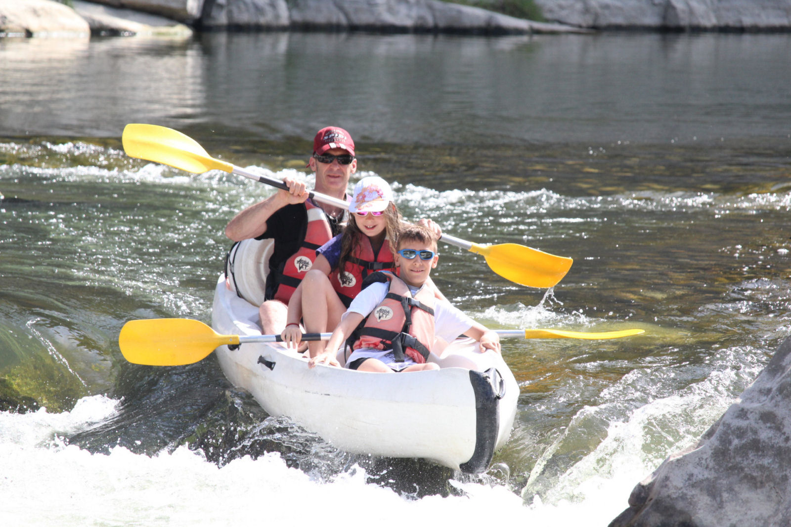 Descente tranquille en famille en Ardèche