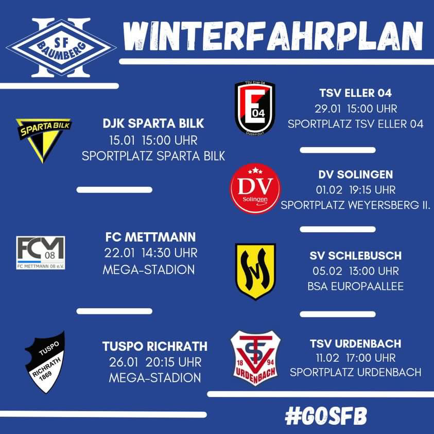 SENIOREN: Fahrplan für die Vorbereitung 