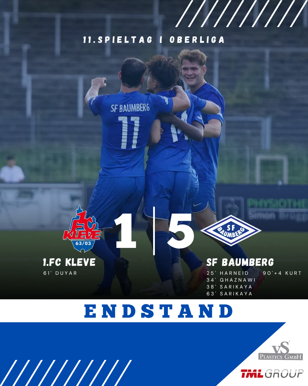 OBERLIGA: Sportfreunde sichern sich drei Punkte in Kleve