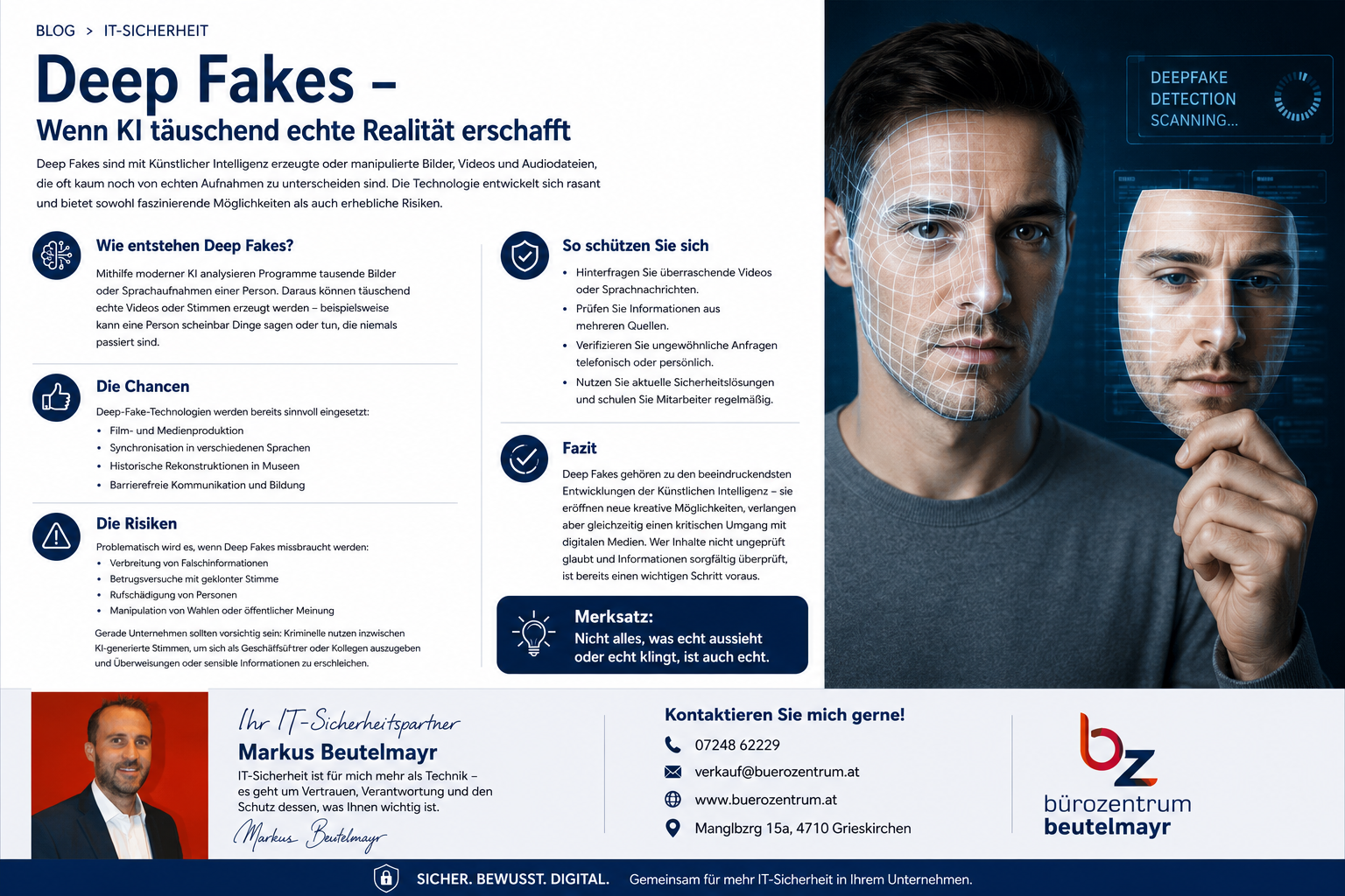 Deep Fakes – Wenn KI täuschend echte Realität erschafft