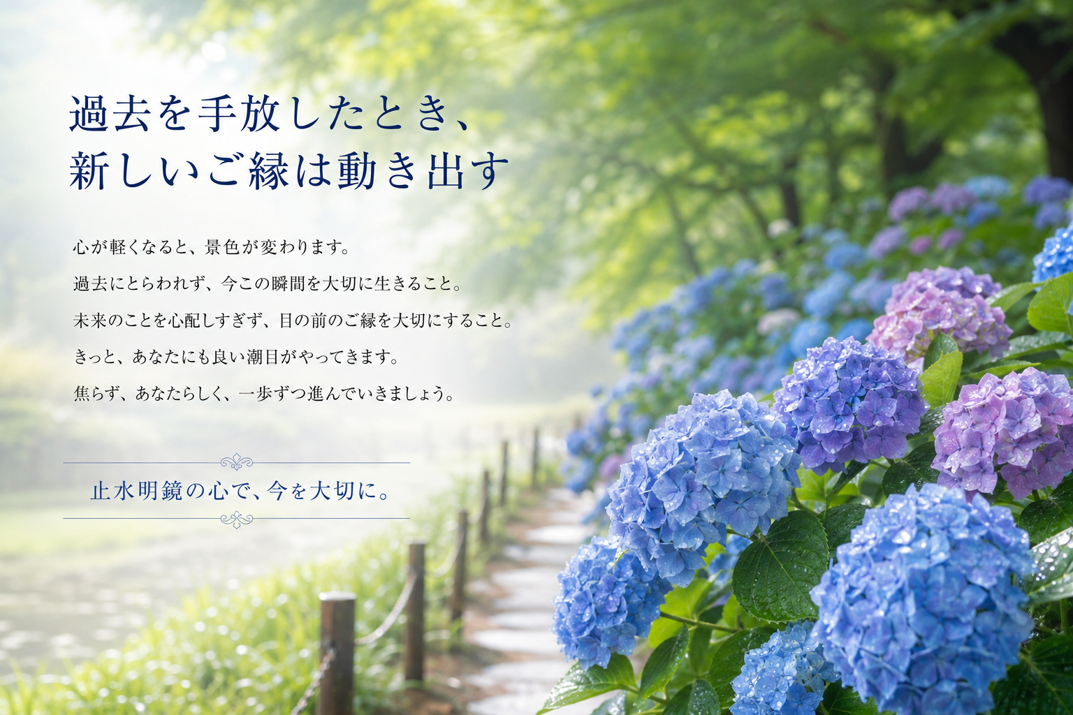 過去を手放したとき、新しいご縁は動き出す