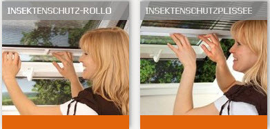 Insektenschutz auch für Dachfenster ( mit Rollos oder mit Plissees)