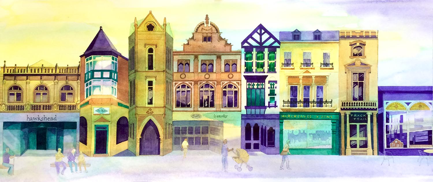 Buxton Spring Gardens Shops Painting Pam Smart Art