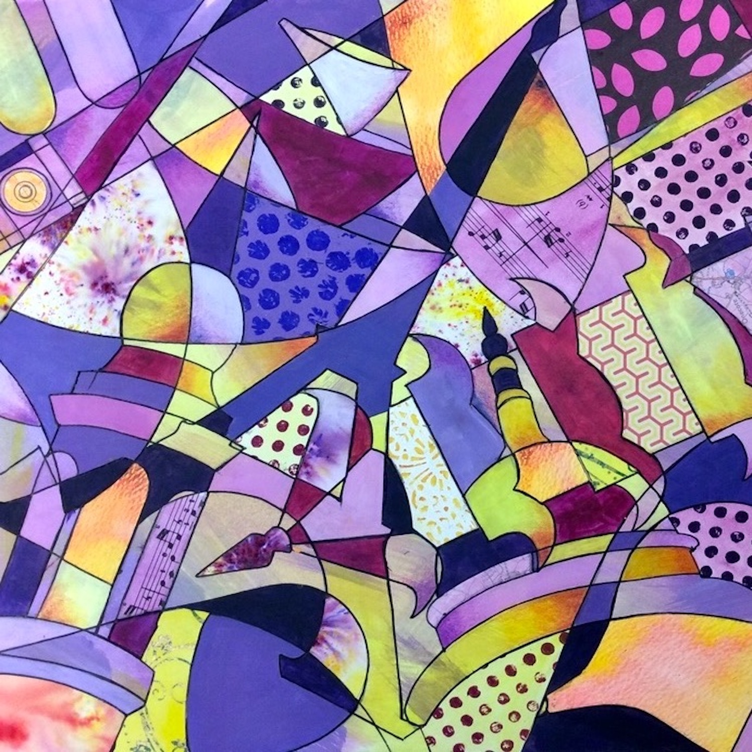 Abstract Architecture Mixed Media Pam Smart Art