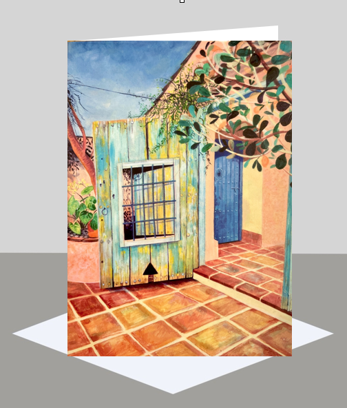 old blue wooden doors in Andalusia 