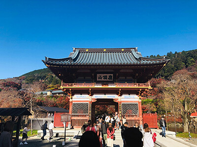 紅葉の勝尾寺駐車場は要予約 2024年