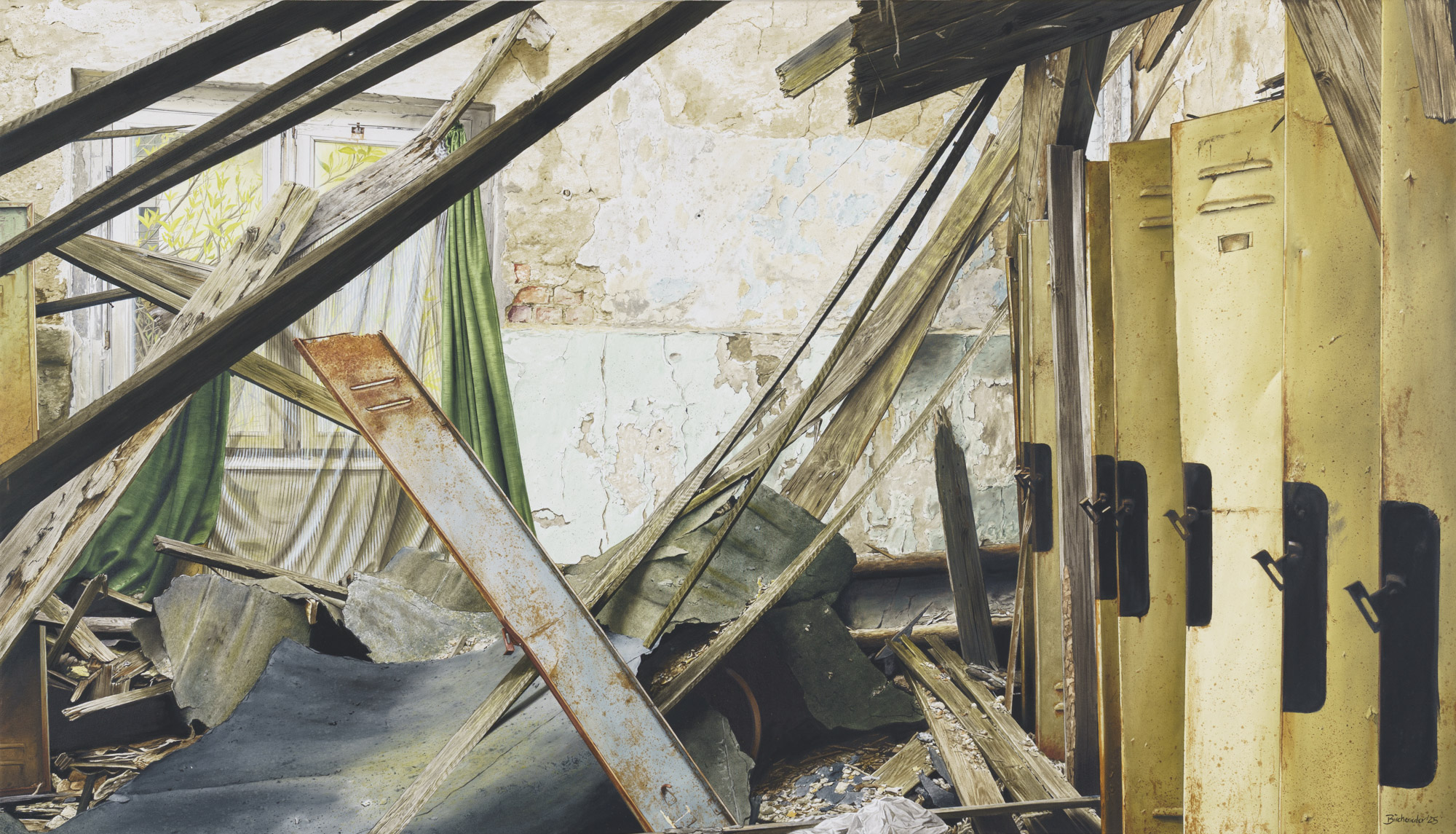 Oben ohne 3, Öl auf Leinwand, 165 x 95 cm, 2025