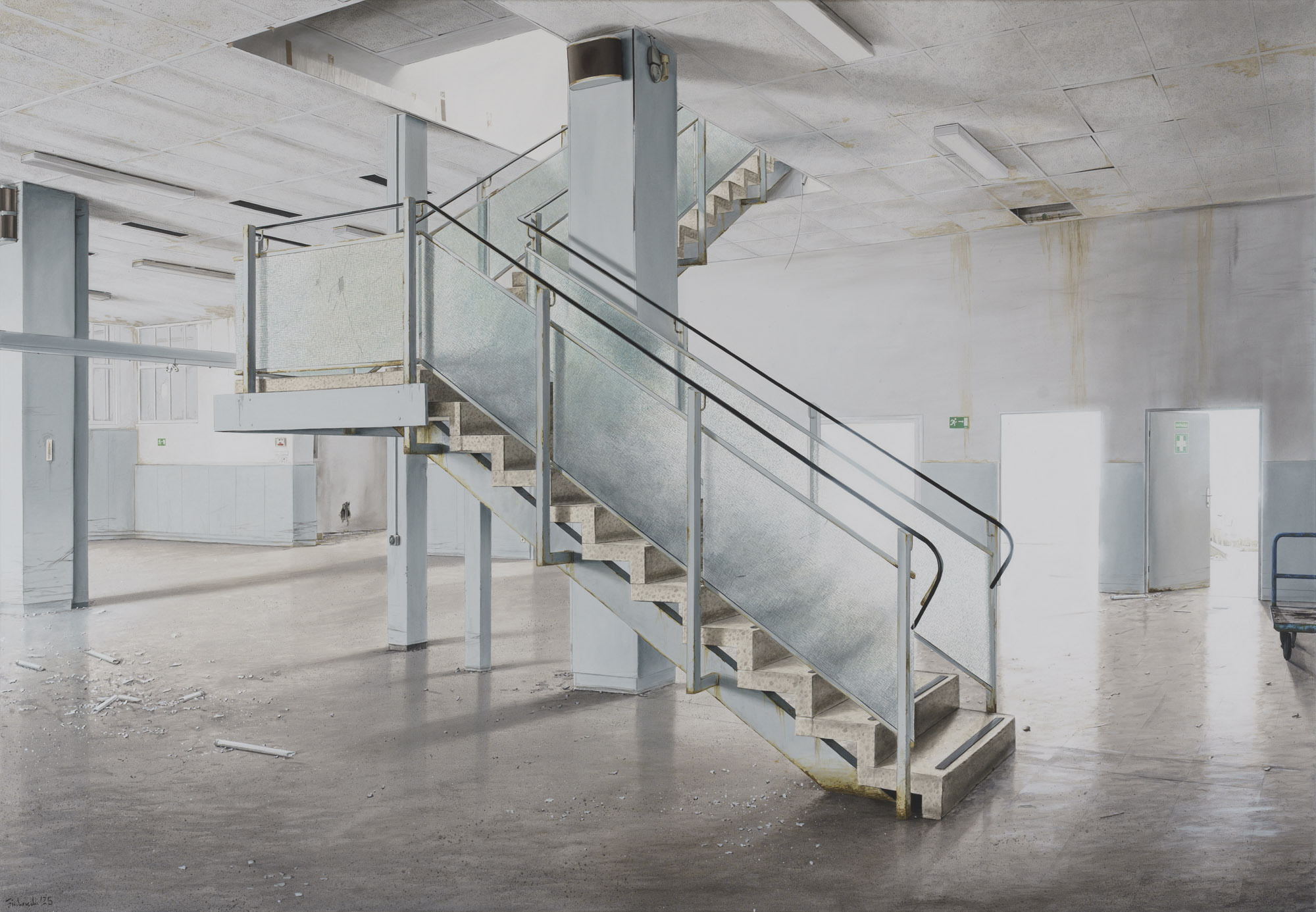 Aufstiegsmöglichkeiten, Öl auf Leinwand, 165 x 115 cm, 2025
