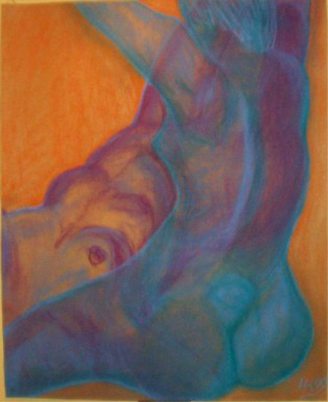 Die Gläsernen, 1999, Pastellkreide/Karton, 73,5x90,5 cm