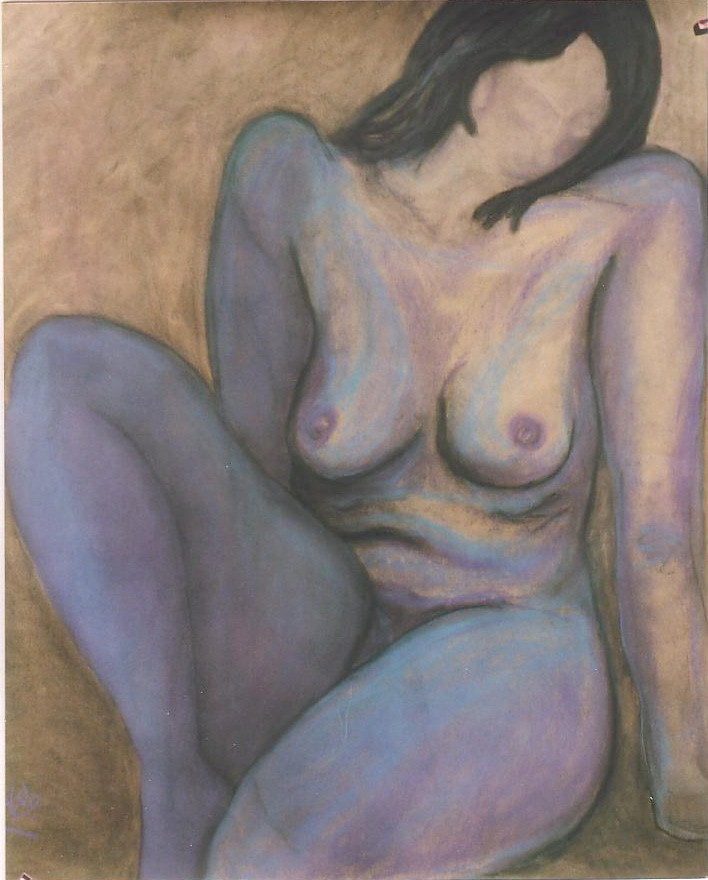 In Ruhe, 1999, Pastellkreide/Karton, 77x95 cm