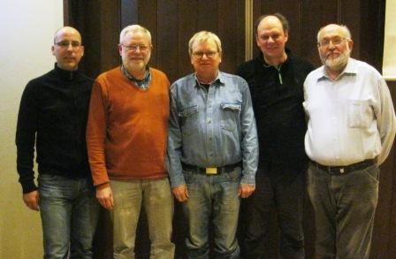 v.l. Frank Sandmann, Heinz Kamp,J ürgen Reckemeyer, Michael Schaper, Wilhelm Emmel