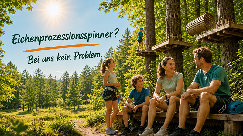Kletterwald in Berlin-Brandenburg ohne Probleme mit dem Eichenprozessionsspinner