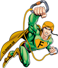 Logo des Kletterparcours: Superhelden