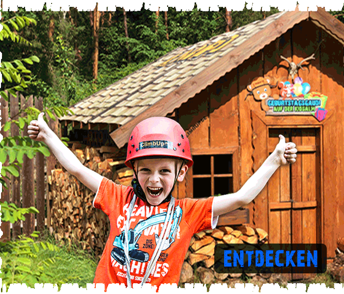 Kindergeburtstag im Kletterpark Berlin-Brandenburg – feiern und klettern an der Almhütte im Wald
