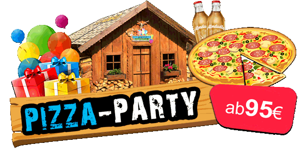 Kindergeburtstagsangebot „Pizza-Party“ mit Hütte, Pizza und Getränken bei CLIMB UP! in Strausberg