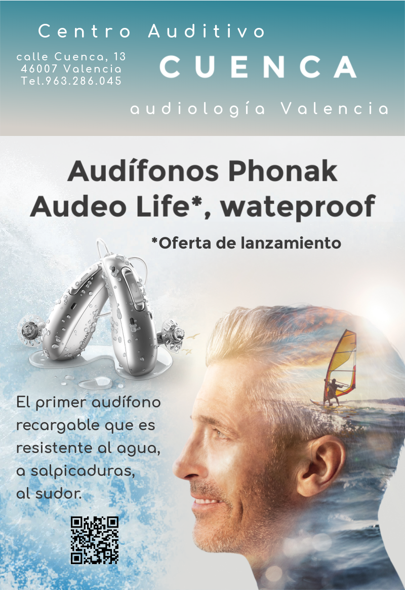 El mayor enemigo de los audífono es la humedad. Por fin un audífono resistente al agua, el nuevo Phonak audeo life. Centro Auditivo Cuenca, en Valencia.