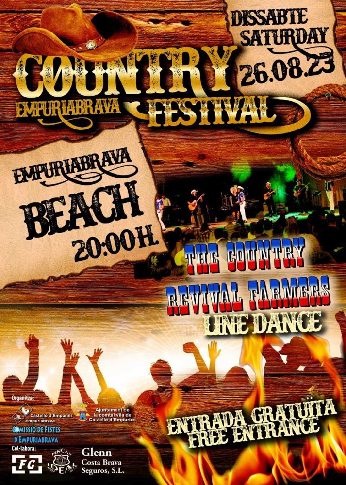 2. Country Festival am Strand von Empuriabrava am Freitag, den 26. August 2023 von 20 bis 22 Uhr