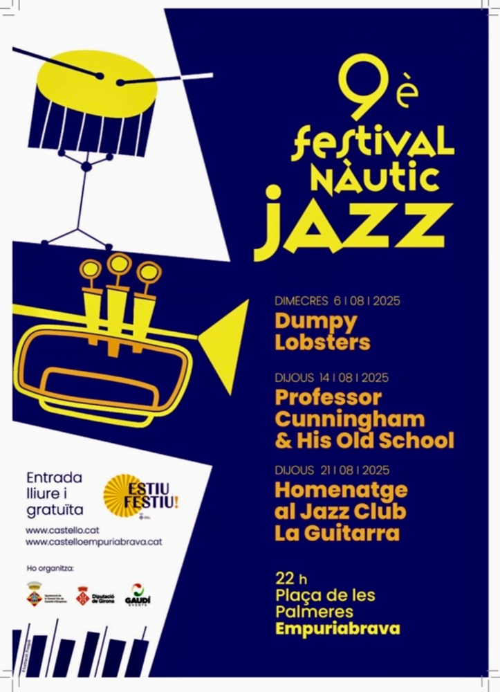 Jazz-Festival am 8.8.2025 auf der Plaça de les Palmeres in Empuriabrava