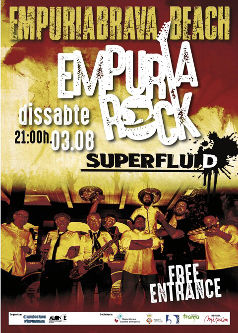 Live Musik am 3.8.2019 ab 21 Uhr am Strand von Empuriabrava
