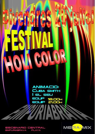 "Holi Color Festival" am 20. Juli 2018 in Empuriabrava 