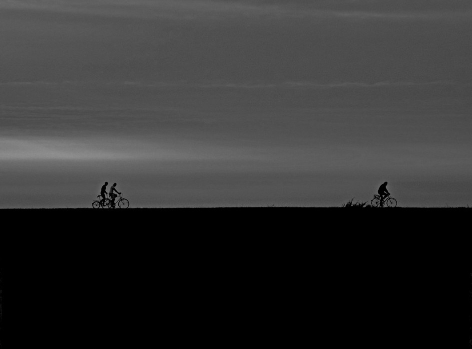 Abendstimmung auf dem Deich von Ummanz