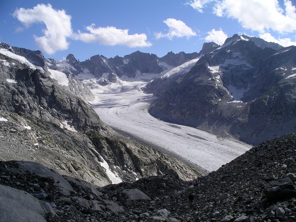 nach x Auf- und Abstiegen ist endlich der Gletscher wieder in Sicht