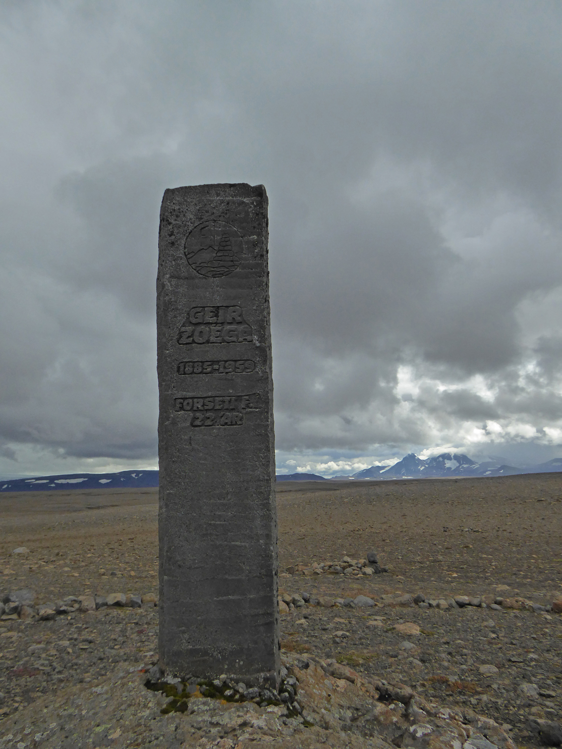 Denkmal für Geir Zoëga einer der ersten Strassenbauer Islands