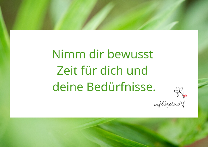 Nimm dir bewusst Zeit