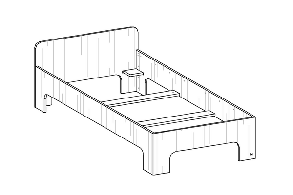 Bett - room3 - macht möbel