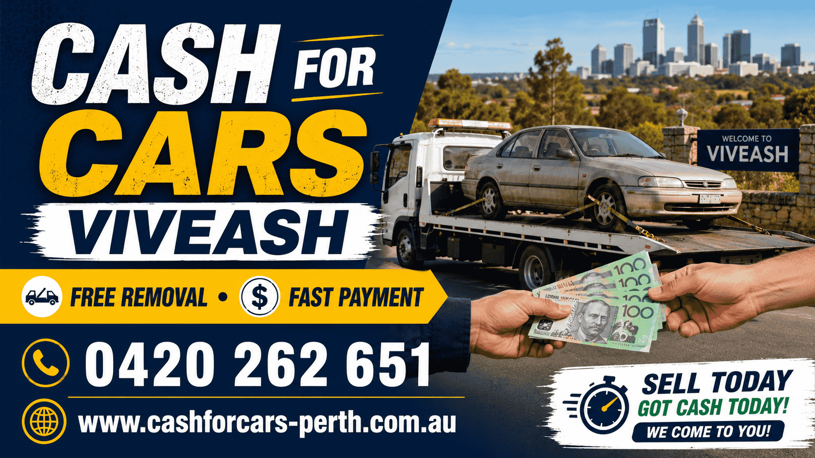 Cash for Cars Viveash with Free Removal & Fast Payment