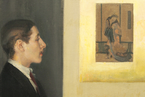 Bild: "Herr, einen japanischen Holzschnitt bewundernd" von James Abbott McNeill Whistler