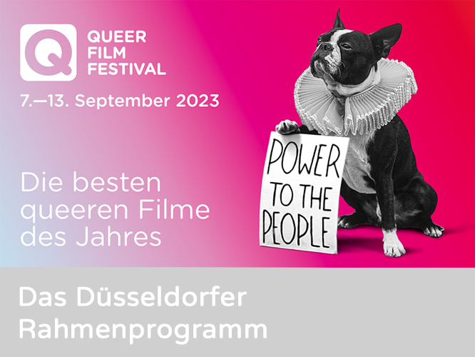 Bild: Das Düsseldorfer Rahmenprogramm zum Queerfilmfestival 2023