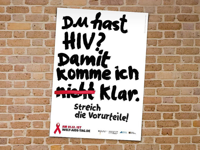 Bild: Du hast HIV? Damit komme ich klar. Streich die Vorurteile!