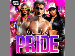 Grafik Warm up Party Pride