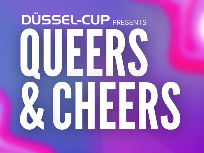 Logo: Düssel-Cup presents Queers & Cheers