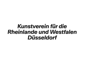 Schriftzug: Kunstverein Düsseldorf