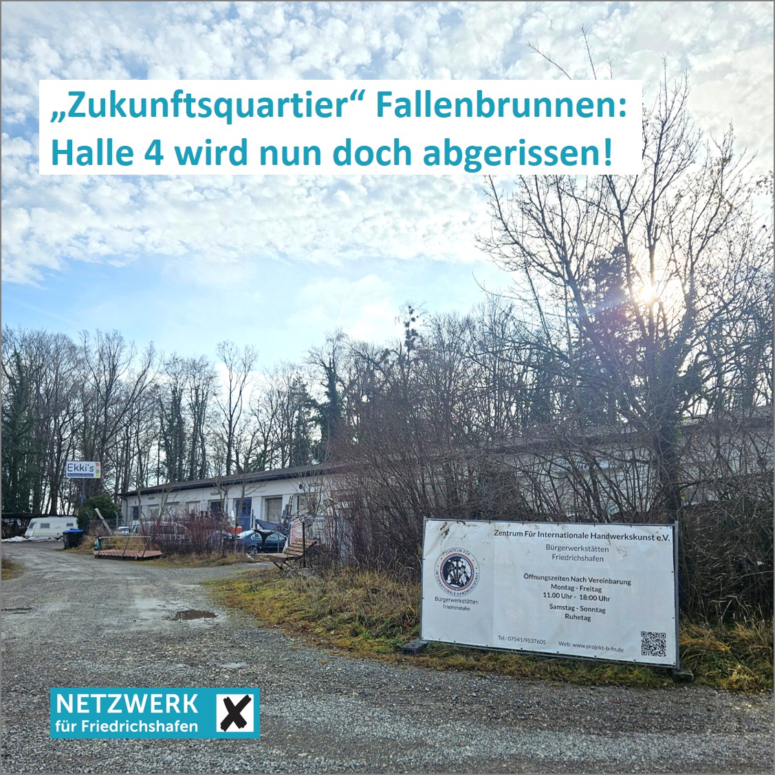 Abriss der Halle 4 im Fallenbrunnen