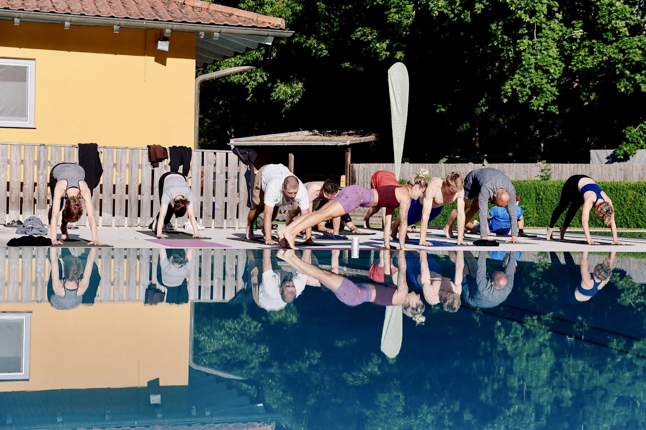 Yoga beim Gravel Camp Allgäu 