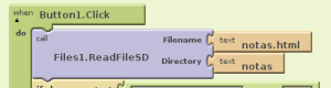 Bloque App Inventor read files