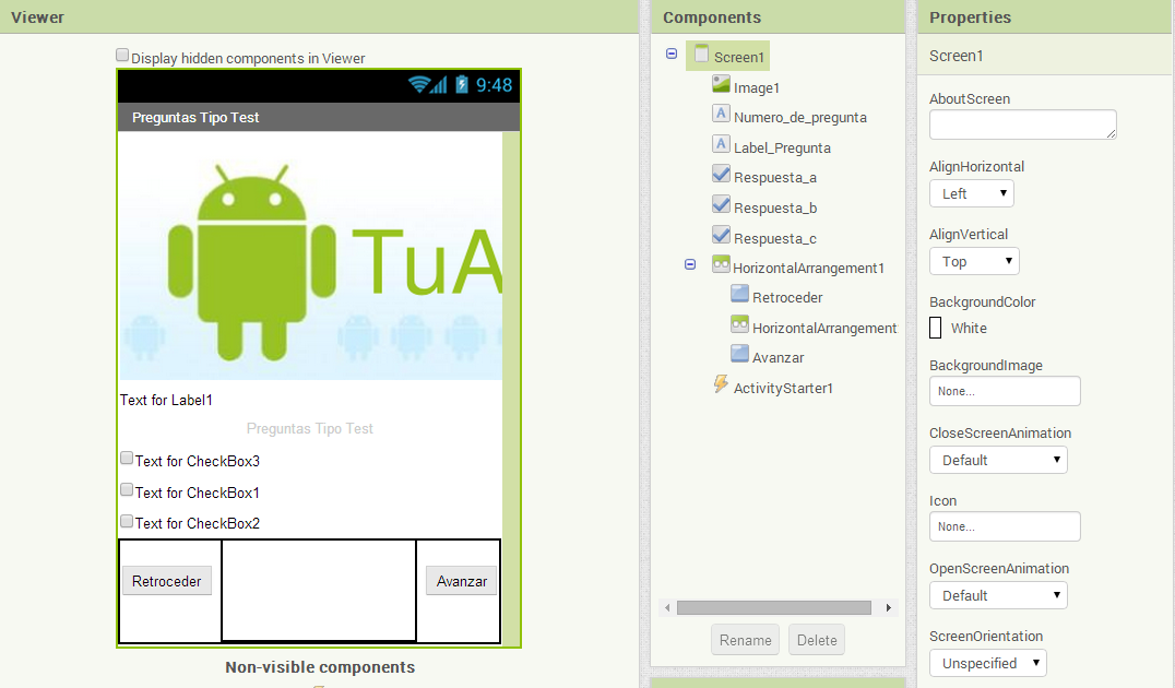 Aplicacion De Preguntas Tipo Test Con App Inventor 2 Tu App Inventor