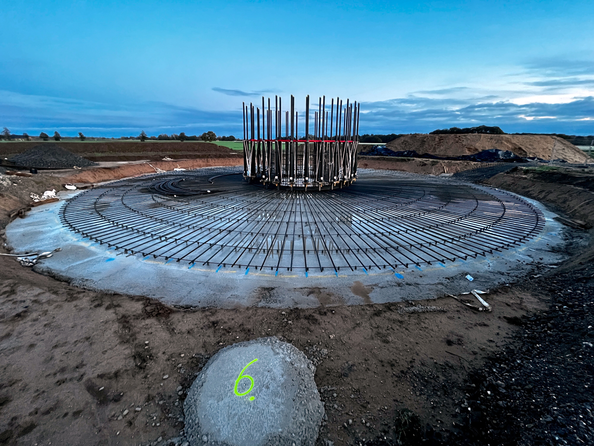Windpark mit Erd- und Wegebauarbeiten