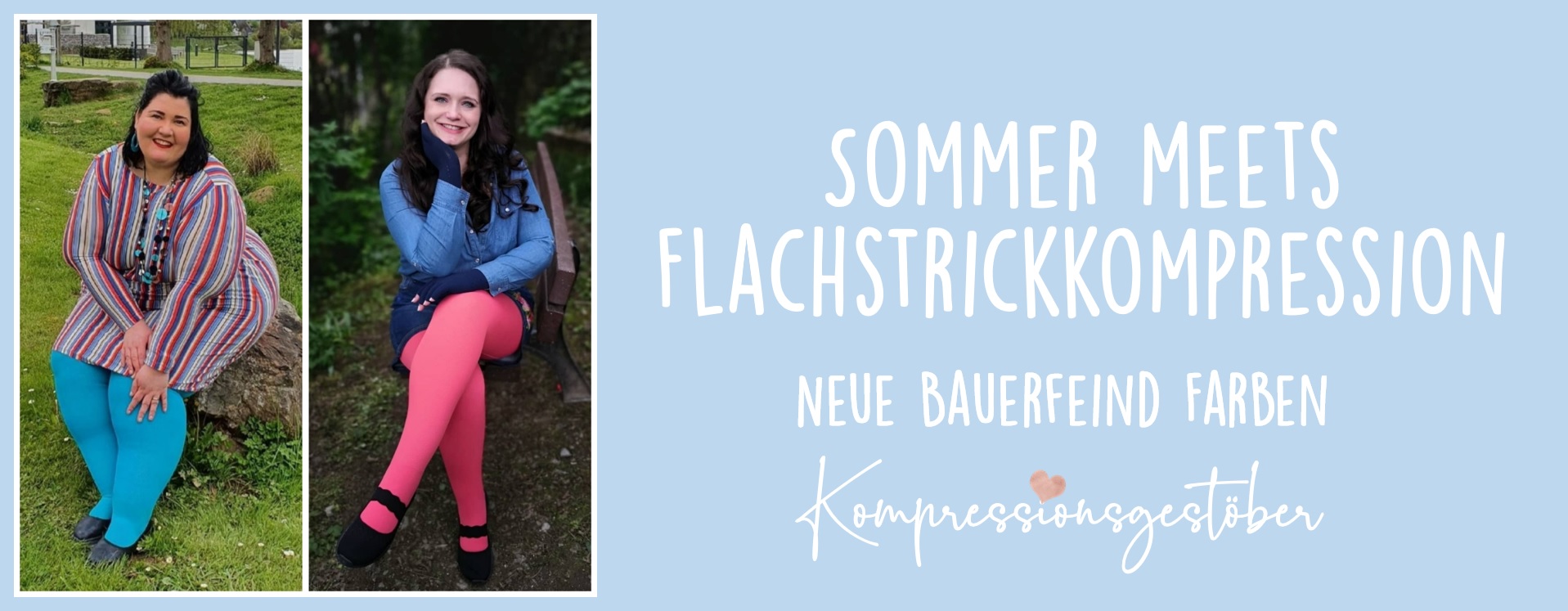 Sommer meets Flachstrickkompression! Neue Farben für den VenoTrain curaflow von Bauerfeind